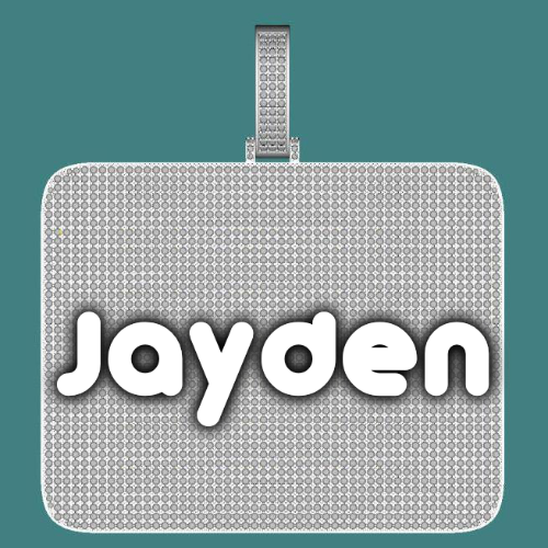 CUSTOM LETTER NECKLACE 3D BIG SQUARE