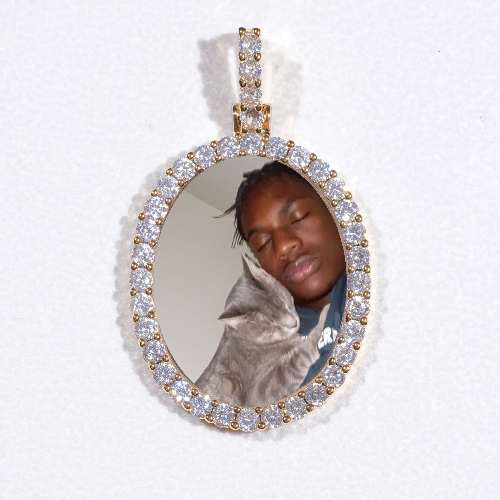 3D Oval Custom Picture Pendant
