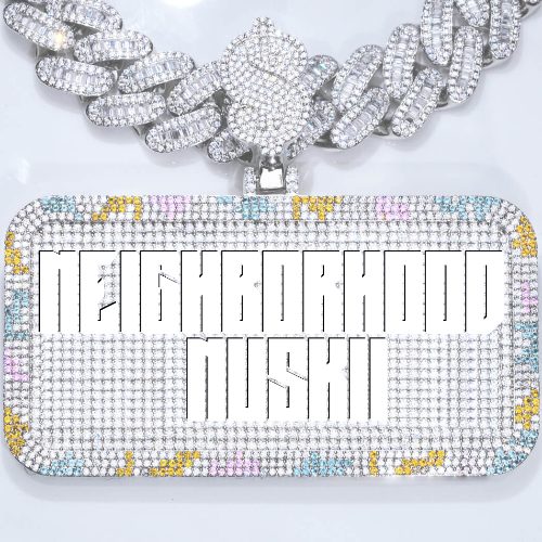 CUSTOM LETTER NECKLACE 3D COLORFUL SQUARE