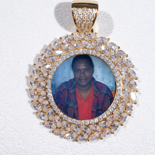 Large 3D Wheat Ear Custom Picture Pendant