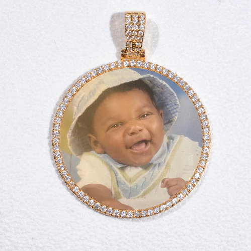 MEDIUM 3D CIRCLE CUSTOM PICTURE PENDANT