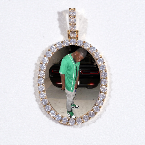 3D Oval Custom Picture Pendant
