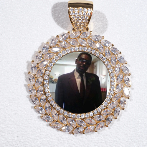 Large 3D Wheat Ear Custom Picture Pendant