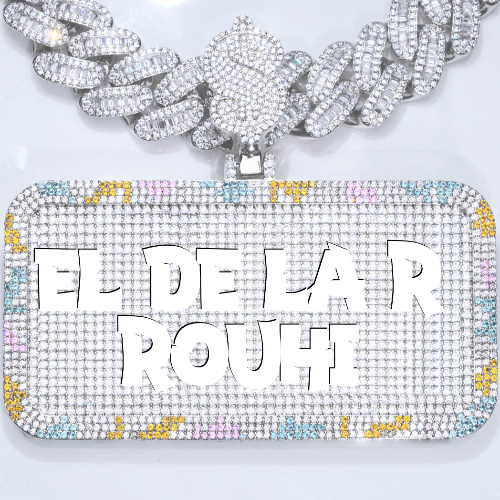 CUSTOM LETTER NECKLACE 3D COLORFUL SQUARE