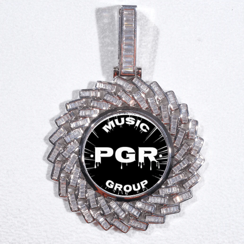 Large 3D Baguette Custom Picture Pendant