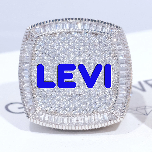 CUSTOM LETTER 3D ICED RING