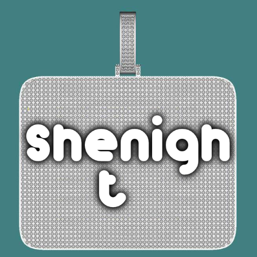 CUSTOM LETTER NECKLACE 3D BIG SQUARE