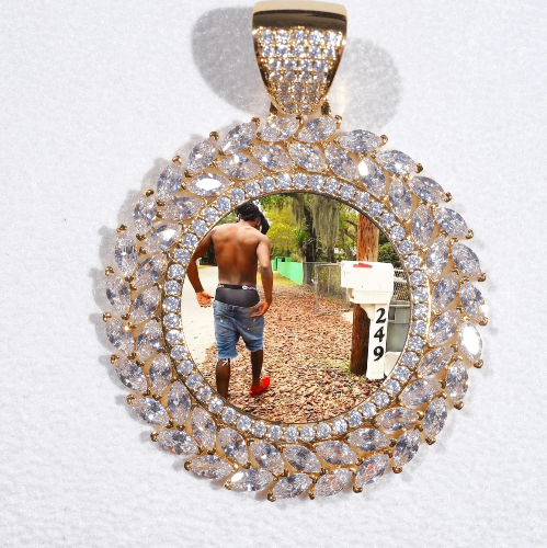 Large 3D Wheat Ear Custom Picture Pendant