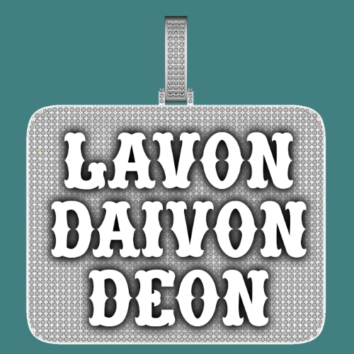 CUSTOM LETTER NECKLACE 3D BIG SQUARE