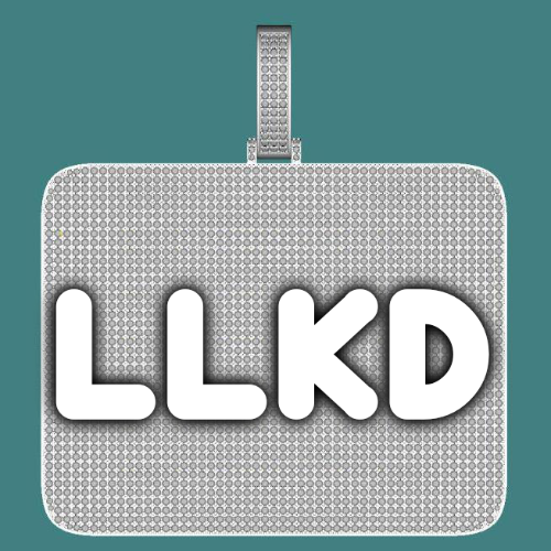 CUSTOM LETTER NECKLACE 3D BIG SQUARE
