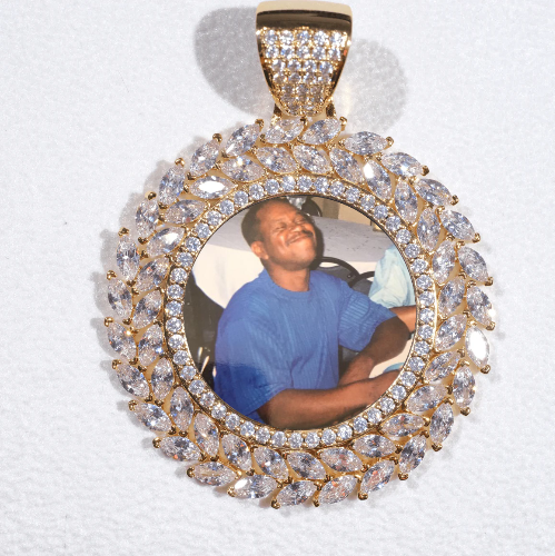 Large 3D Wheat Ear Custom Picture Pendant