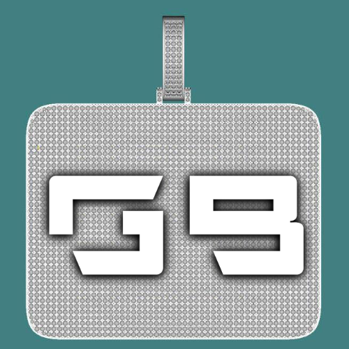 CUSTOM LETTER NECKLACE 3D BIG SQUARE