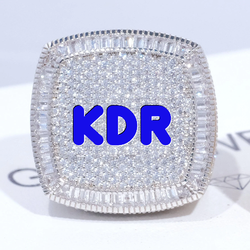 CUSTOM LETTER 3D ICED RING