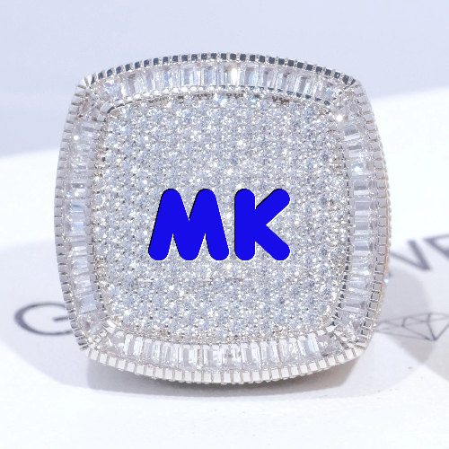 CUSTOM LETTER 3D ICED RING