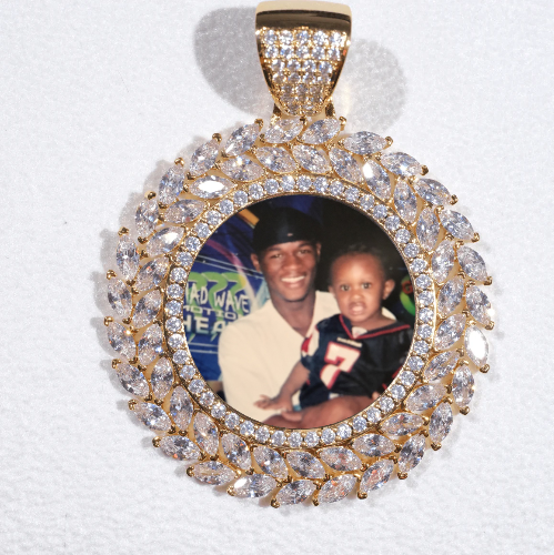 Large 3D Wheat Ear Custom Picture Pendant