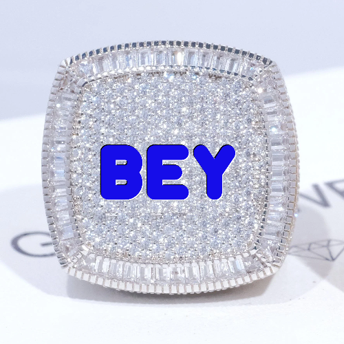 CUSTOM LETTER 3D ICED RING