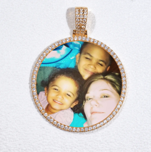 MEDIUM 3D CIRCLE CUSTOM PICTURE PENDANT