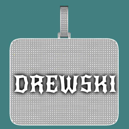 CUSTOM LETTER NECKLACE 3D BIG SQUARE