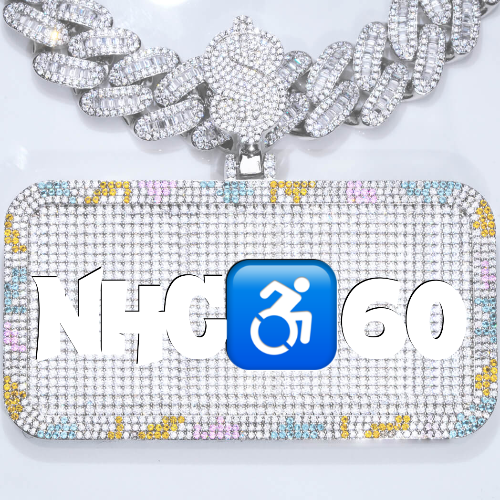 CUSTOM LETTER NECKLACE 3D COLORFUL SQUARE