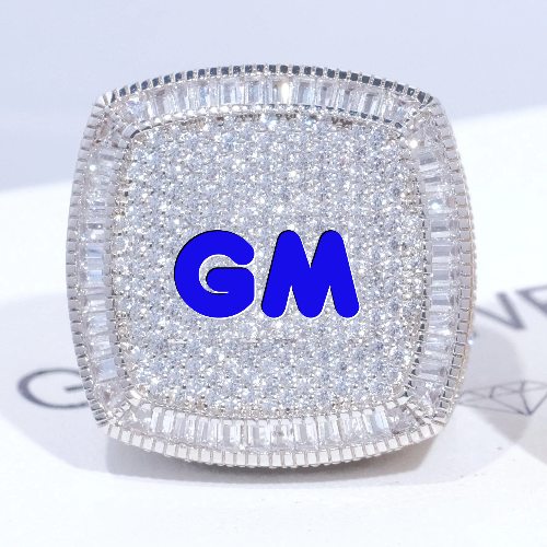 CUSTOM LETTER 3D ICED RING