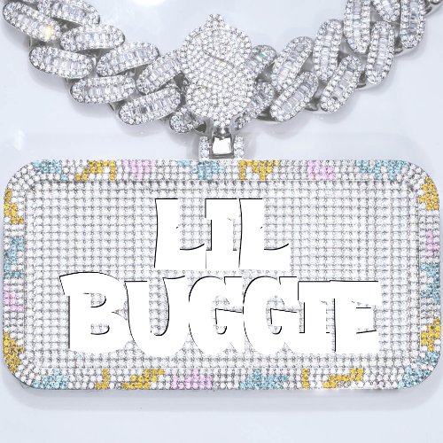 CUSTOM LETTER NECKLACE 3D COLORFUL SQUARE