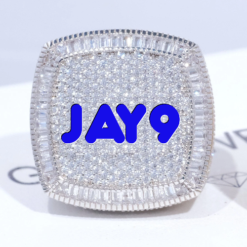CUSTOM LETTER 3D ICED RING