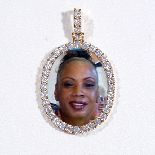 3D Oval Custom Picture Pendant