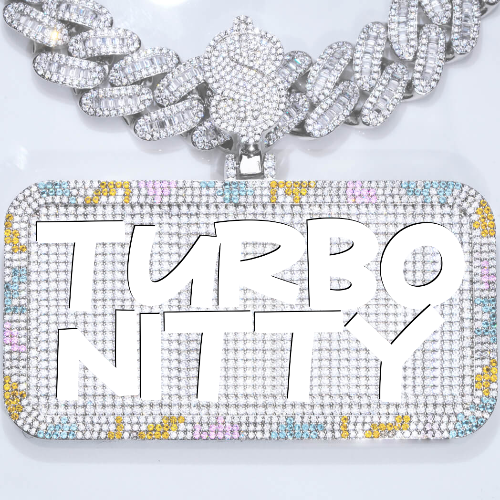 CUSTOM LETTER NECKLACE 3D COLORFUL SQUARE