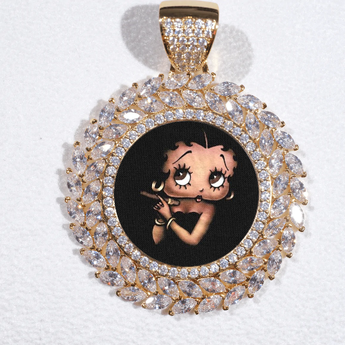 Large 3D Wheat Ear Custom Picture Pendant