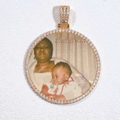 MEDIUM 3D CIRCLE CUSTOM PICTURE PENDANT