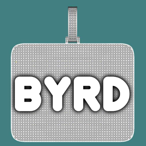 CUSTOM LETTER NECKLACE 3D BIG SQUARE