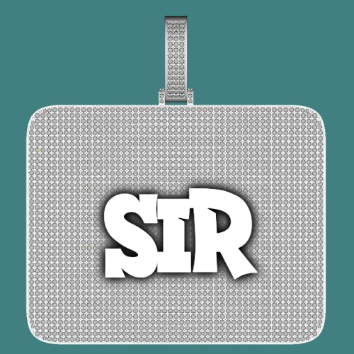 CUSTOM LETTER NECKLACE 3D BIG SQUARE