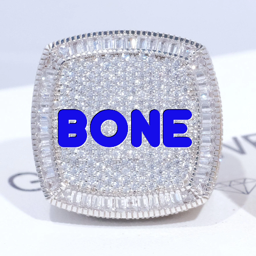 CUSTOM LETTER 3D ICED RING
