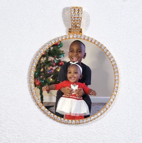 MEDIUM 3D CIRCLE CUSTOM PICTURE PENDANT