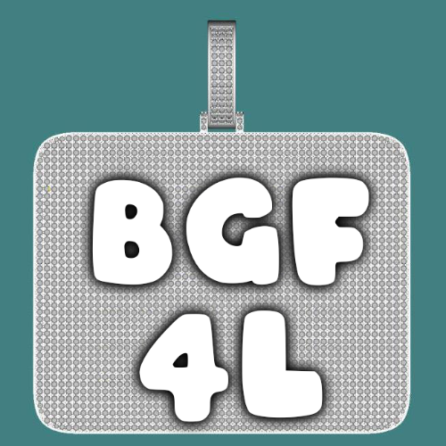 CUSTOM LETTER NECKLACE 3D BIG SQUARE