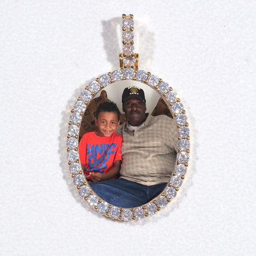 3D Oval Custom Picture Pendant