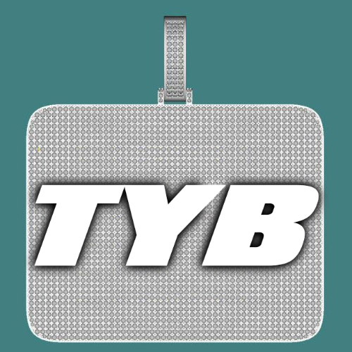 CUSTOM LETTER NECKLACE 3D BIG SQUARE