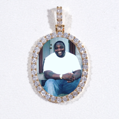 3D Oval Custom Picture Pendant