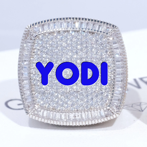 CUSTOM LETTER 3D ICED RING