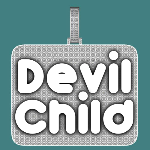 CUSTOM LETTER NECKLACE 3D BIG SQUARE