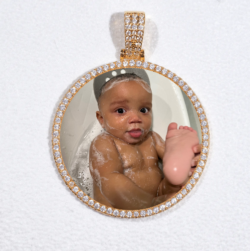 MEDIUM 3D CIRCLE CUSTOM PICTURE PENDANT