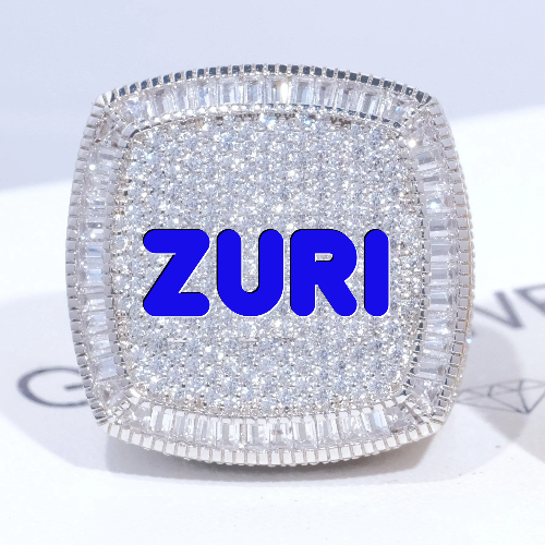 CUSTOM LETTER 3D ICED RING