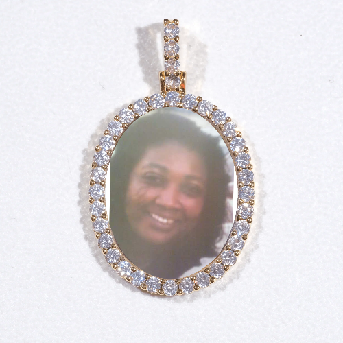 3D Oval Custom Picture Pendant