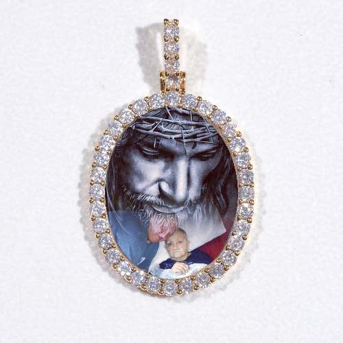 3D Oval Custom Picture Pendant