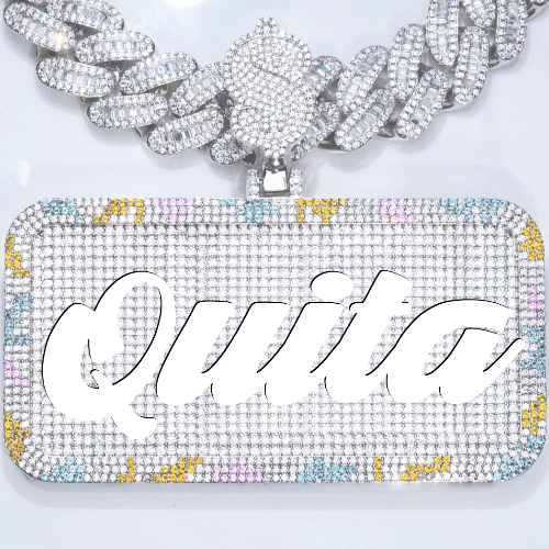 CUSTOM LETTER NECKLACE 3D COLORFUL SQUARE