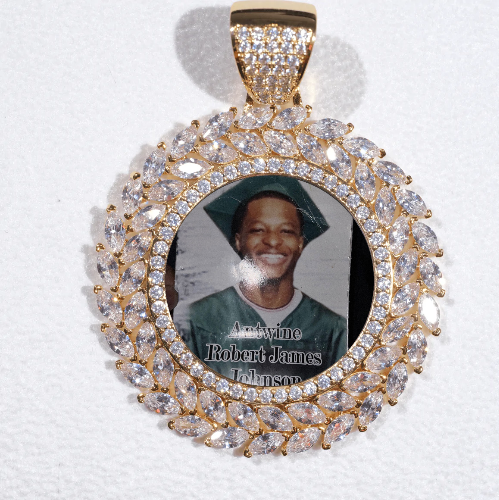Large 3D Wheat Ear Custom Picture Pendant