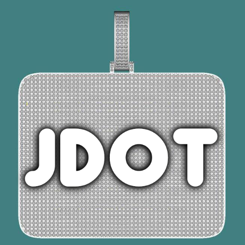 CUSTOM LETTER NECKLACE 3D BIG SQUARE