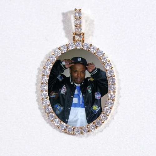 3D Oval Custom Picture Pendant