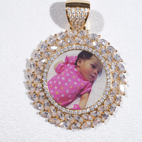Large 3D Wheat Ear Custom Picture Pendant