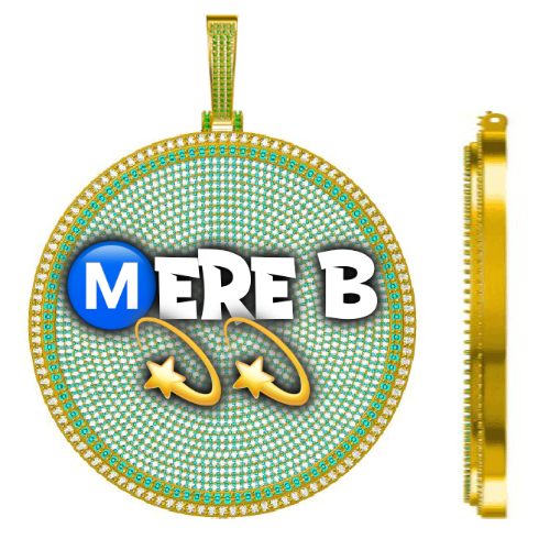 CUSTOM LETTER NECKLACE 3D BIG DISC